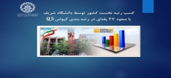 کسب رتبه نخست کشور توسط دانشگاه شریف با صعود 47 پله‌ای در رتبه بندی کیواس(QS)