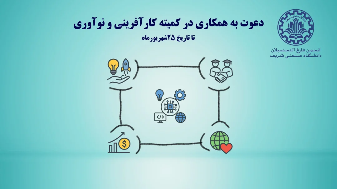 دعوت به همکاری در کمیته کارآفرینی و نوآوری بنر سایت 1